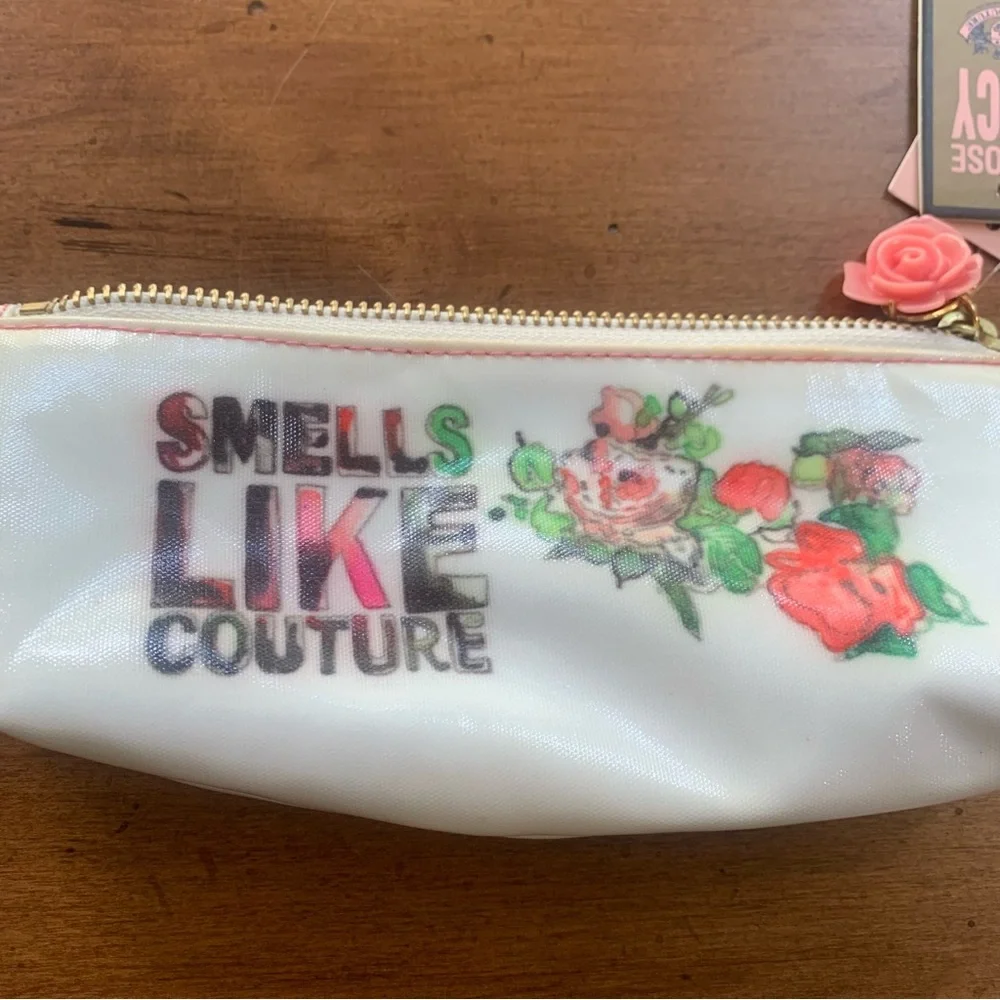 Juicy Couture Pam Gela Smells Like Couture Floral Zip Pencil Case Makeup Pouch